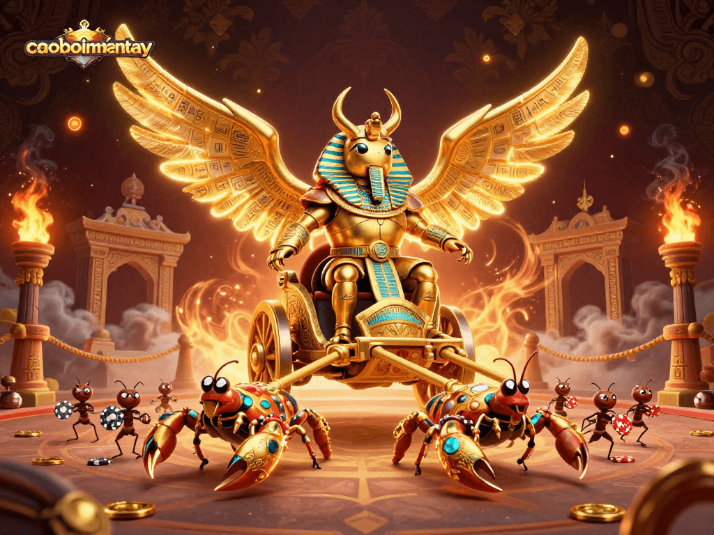 Experience the thrilling gameplay of caoboimientay with dynamic characters and gambling elements in a vibrant digital scene.