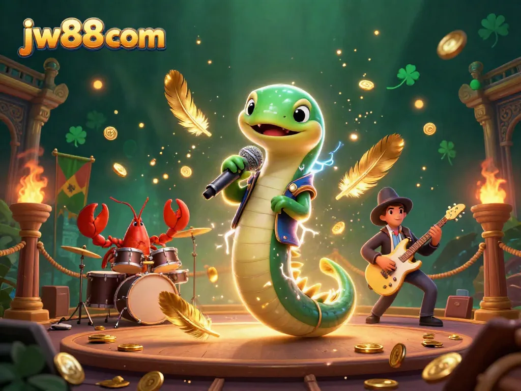 Engage with jw88 com at an underwater casino stage featuring vibrant characters and dynamic game elements.