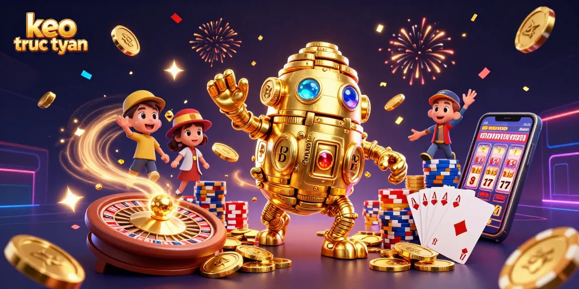 Engage with keo truc tuyen in a vibrant scene packed with golden coins and dynamic casino elements.