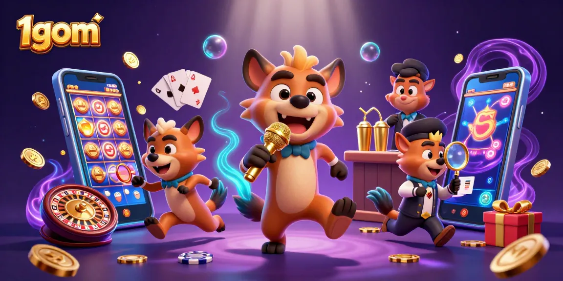 Experience the excitement at 1gom with hyenas running a comedy casino club and slot games.