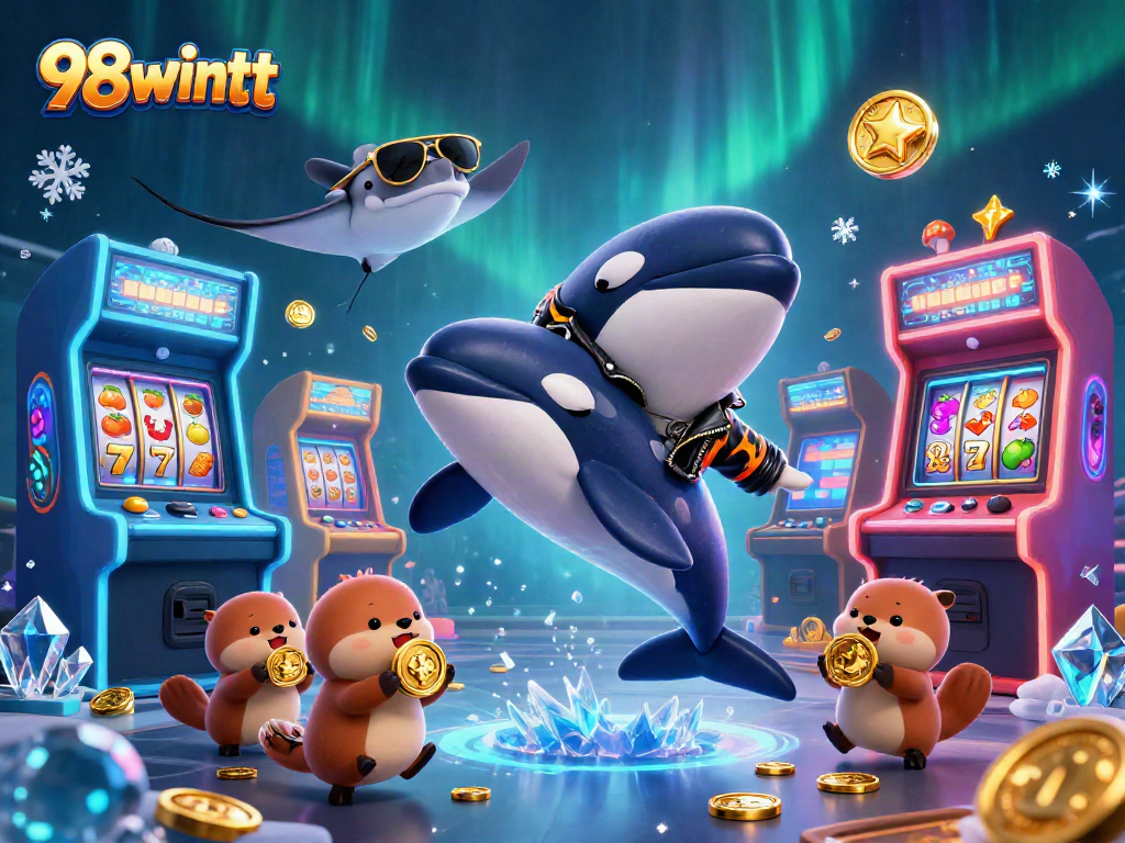 Experience thrilling wins with 98wintt in this vibrant underwater casino scene.