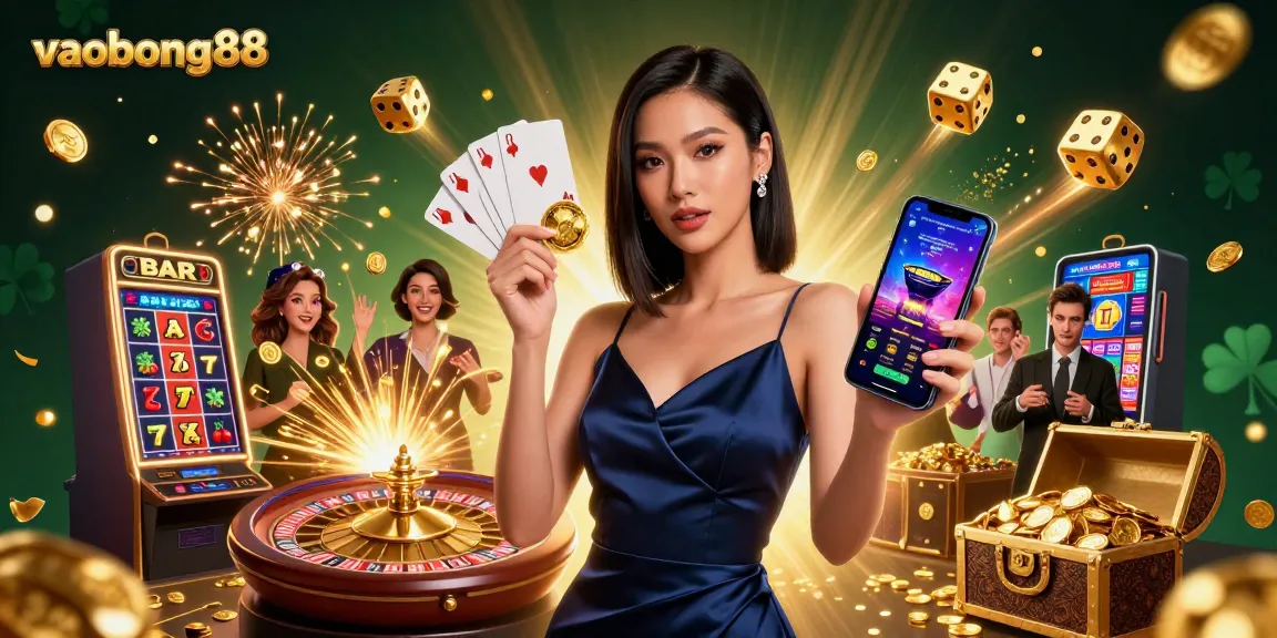Win big at vaobong88 with stunning slots and a glamorous gaming experience featuring a beautiful Asian woman.