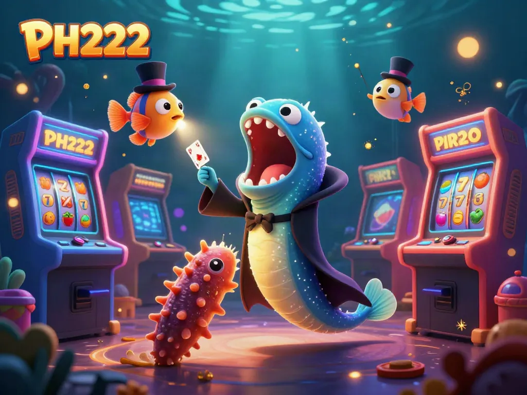 Engage with PH222 through a vibrant underwater casino adventure featuring animated marine life.