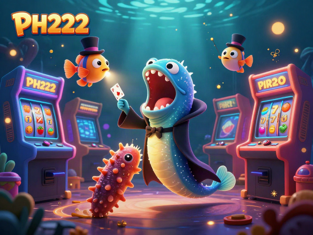 Engage with PH222 through a vibrant underwater casino adventure featuring animated marine life.