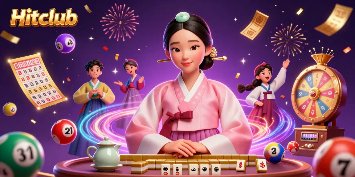 Experience thrilling wins at Hitclub with vibrant lottery elements and a serene Asian character.