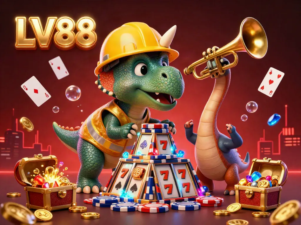 Experience the thrill of gaming at LV88, with vibrant 3D characters and exciting casino themes.