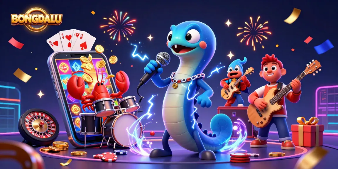 BONGDALU showcases an underwater scene of an electric eel DJ performing with vibrant gambling elements, creating lively casino excitement.
