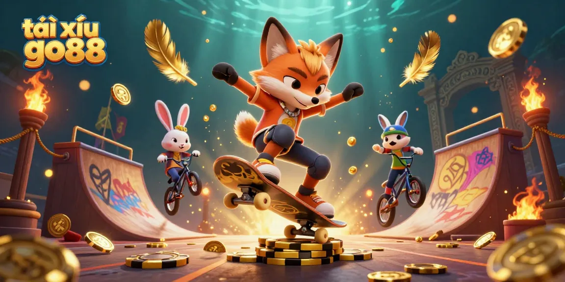 Engage in thrilling gameplay with tài xỉu go88, featuring dynamic scenes of vibrant casino action.