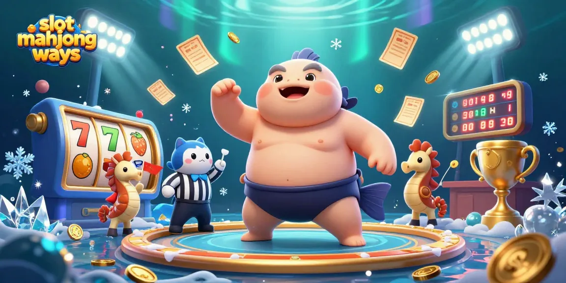 Play slot mahjong ways with dynamic 3D characters and vibrant casino elements in this vibrant underwater scene.