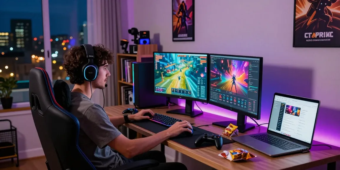 Gamer enjoying dynamic online games, đọc thêm insights on gaming trends.