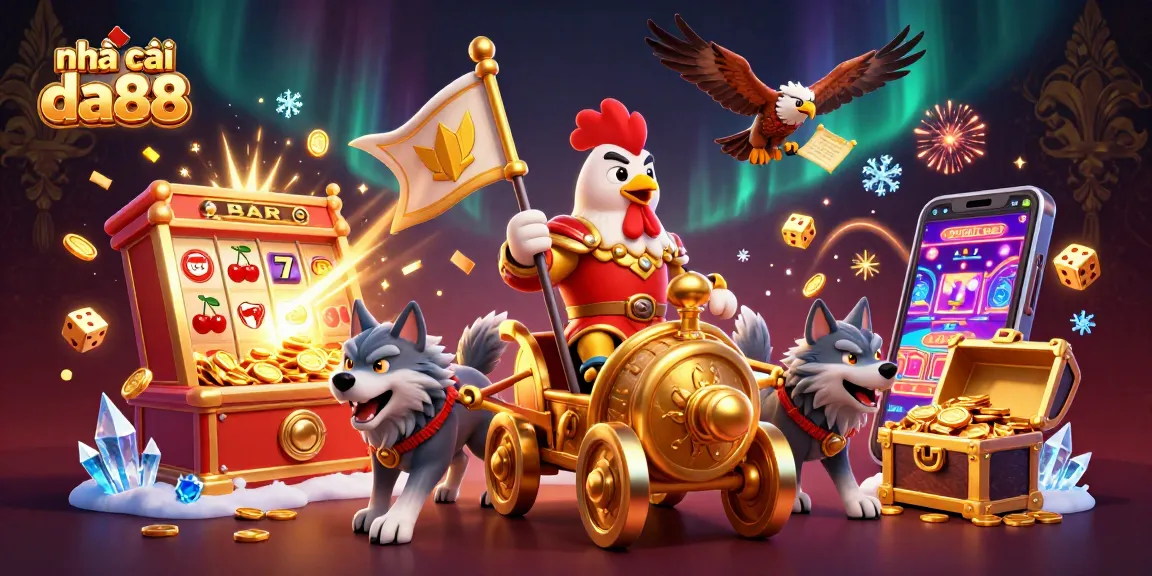 Engage in excitement with nhà cái da88, featuring a dynamic 3D casino illustration of gaming triumph.