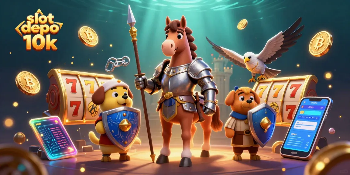 Engage in thrilling action with slot depo 10k featuring vibrant 3D characters in a packed casino scene.
