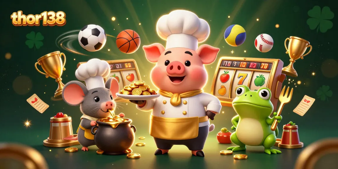 Gambarkan pengalaman bermain di thor138 dengan pig chef yang menyajikan koin emas, menambah kegembiraan dalam judi.
