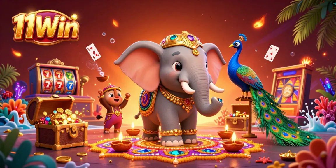 Play thrilling casino games with 11Win, featuring vibrant visuals and dynamic gaming elements.