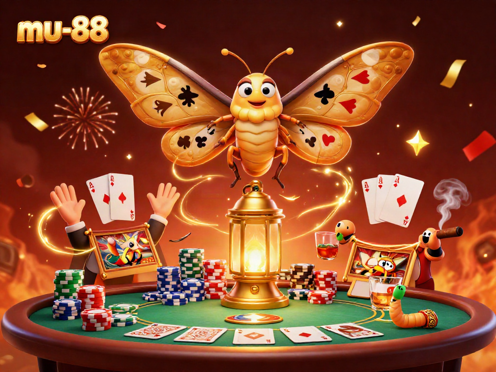Experience thrilling gameplay with mu-88 featuring colorful poker scenes and intricate details of a lively casino.