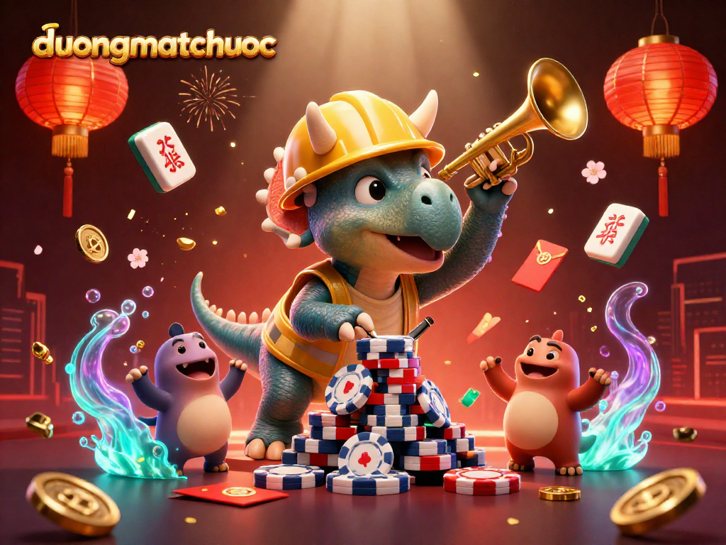 Engage with duongmatchuoc in an exciting online Mahjong-inspired illustration featuring casino elements.