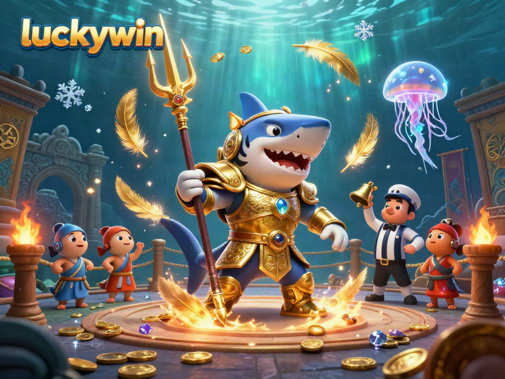 Experience luckywin's thrilling underwater casino adventure with our dynamic 3D illustration!
