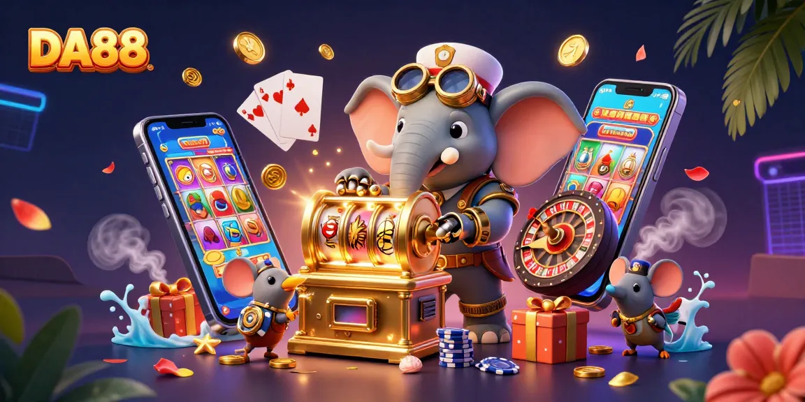 Experience thrilling gameplay with DA88 and vibrant casino elements in a fantastical steampunk world.