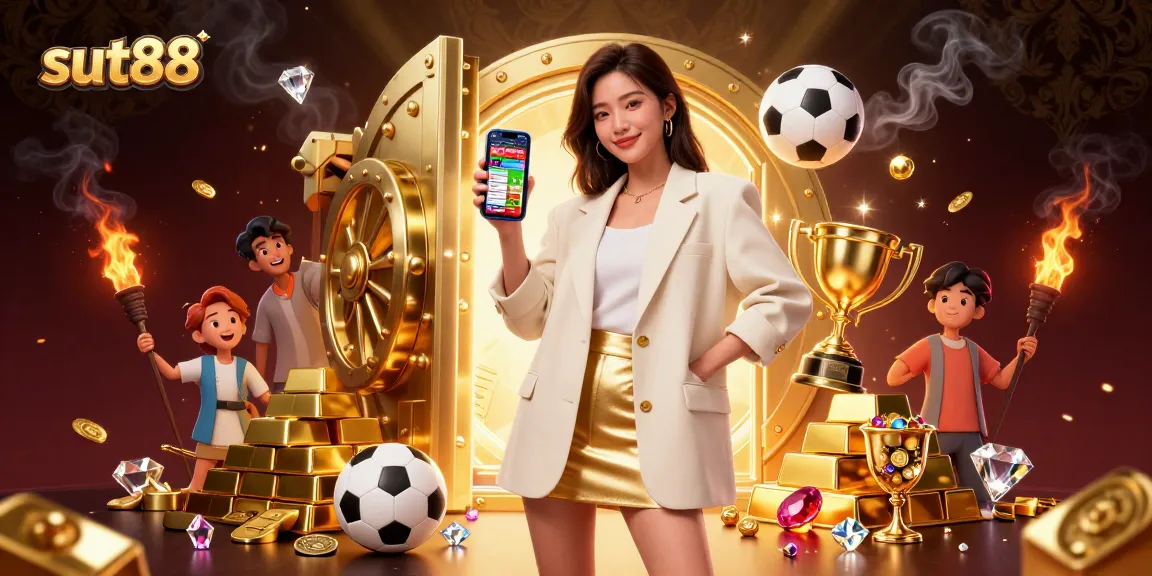 Sut88 engages players with a stunning betting app experience amidst luxurious casino elements.