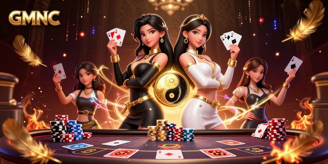 Engage in GMNC action with stunning Asian women at a vibrant poker scene.