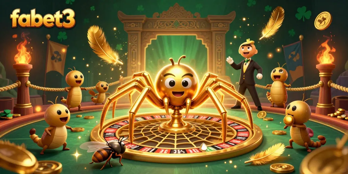 Watch fabet3's thrilling roulette wheel scene with a spider, fly, and centipede in action.