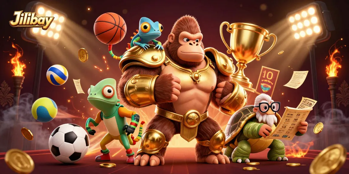 Experience thrilling gameplay at Jilibay with vibrant 3D characters amidst dynamic sports betting elements.