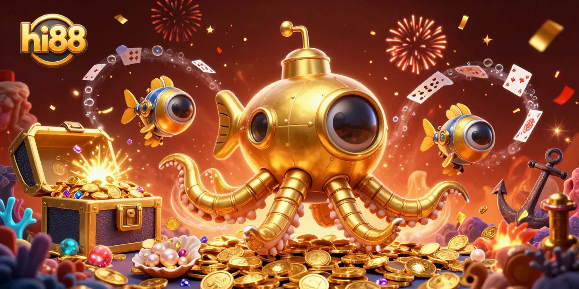 Experience thrilling gameplay at hi88 with vibrant scenes of wins and underwater treasures.