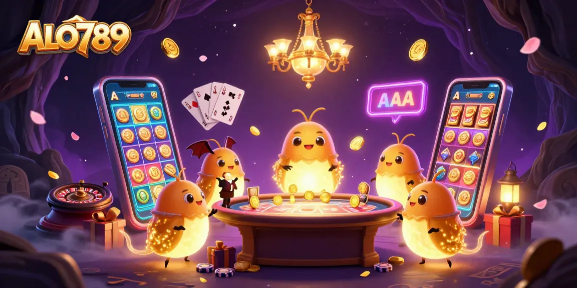 Experience thrilling gameplay at ALO789 with glowing characters illuminating a vibrant cave casino