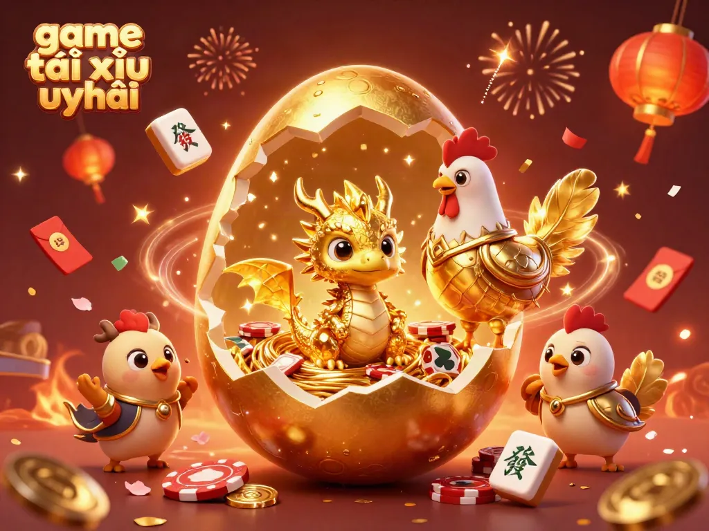 Play game tài xỉu uy tín with captivating characters and festive elements in a vibrant, action-packed setting.