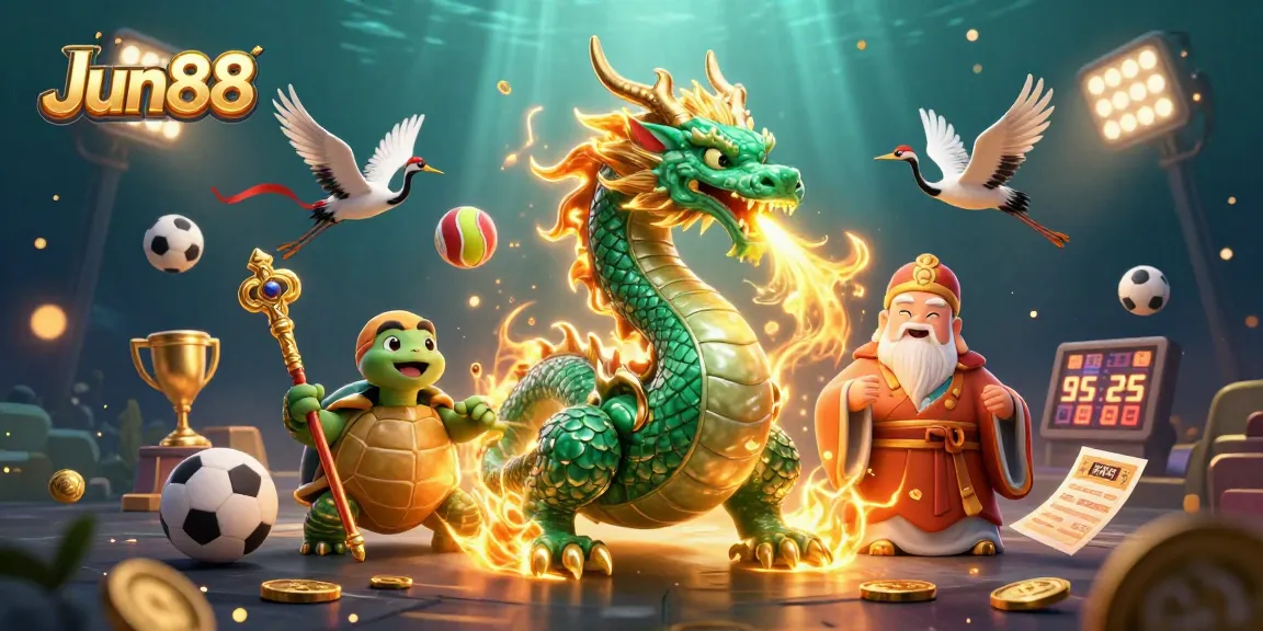 Engage with Jun88's dynamic gaming scene with thrilling characters and sports elements in an enchanted setting.