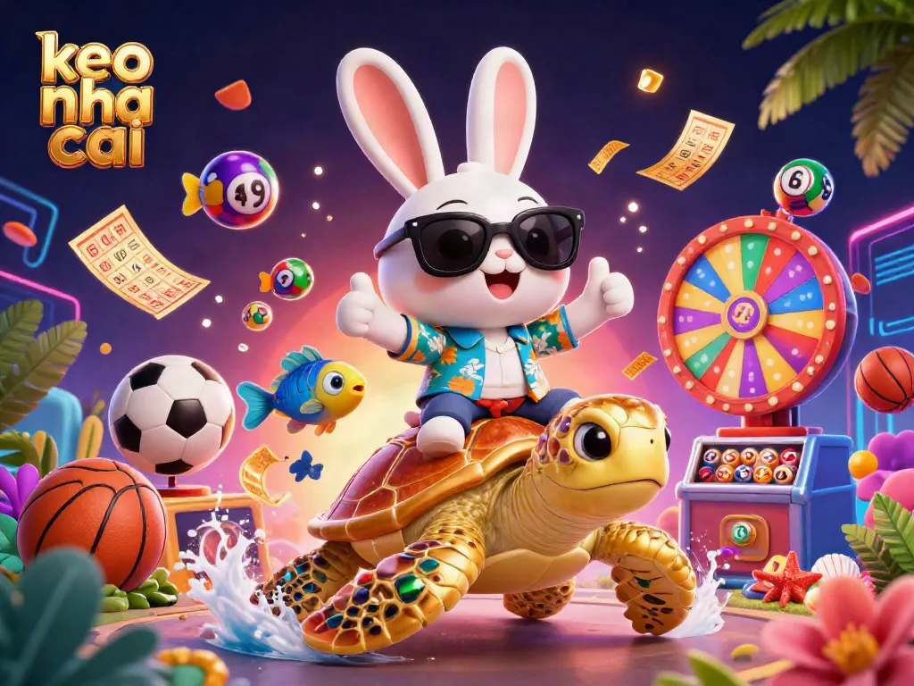 Experience thrilling sports betting with keo nha cai as the lucky rabbit rides a golden turtle!