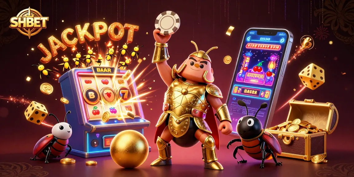 SHBET brings wins to life with a dynamic scene of victory in an exciting casino illustration.