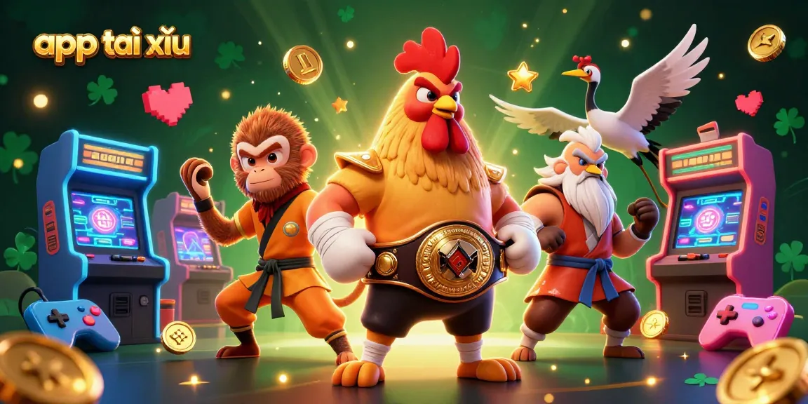 Experience winning moments with app tài xỉu in a vibrant casino-themed illustration, featuring dynamic game elements.