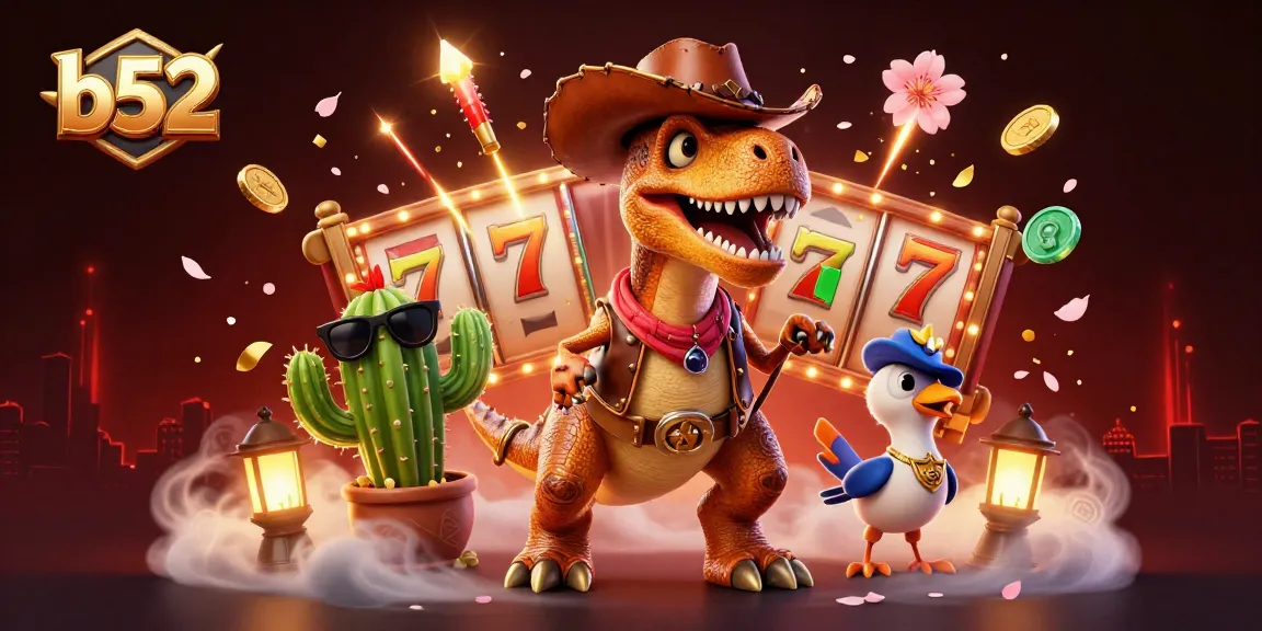 Spin the reels and win at b52 with interactive 3D characters and vibrant casino elements.