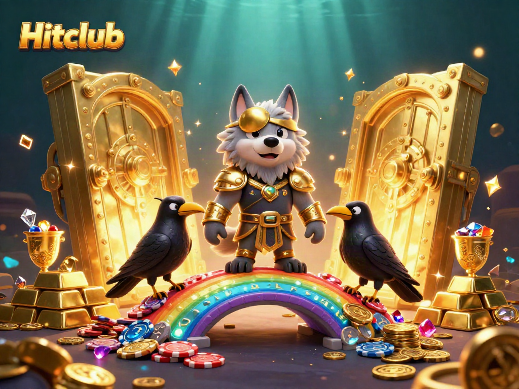 Hitclub showcases a vibrant gaming scene with mythical characters against a rich casino setting.