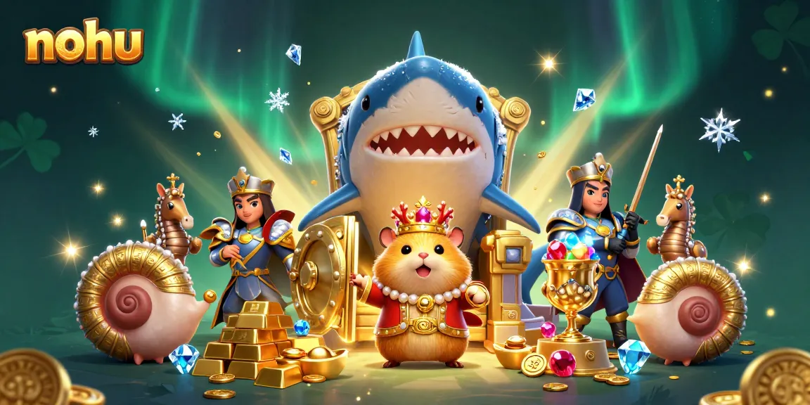Join the nohu adventure with a golden hamster king in a treasure-filled 3D casino masterpiece.
