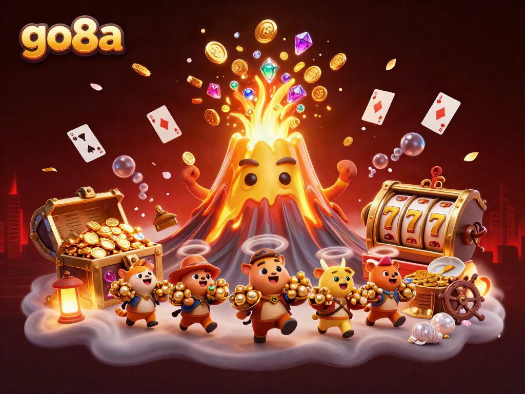 Experience winning excitement with the go8a gaming adventure featuring jackpots, treasures, and vibrant casino elements.