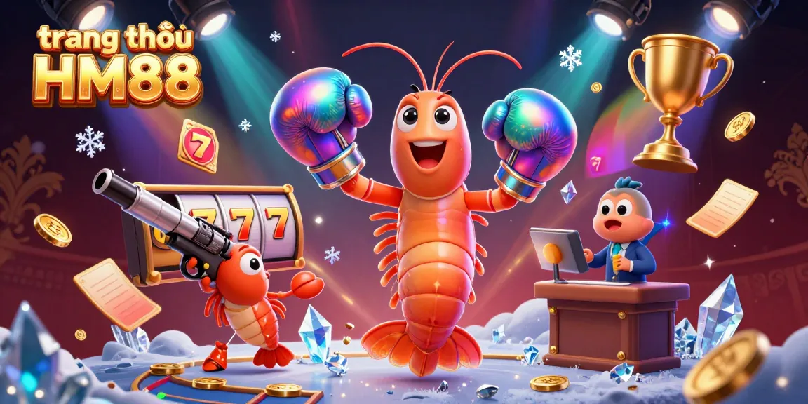 Experience the excitement at trang chủ HM88 with dynamic casino-themed characters and elements.