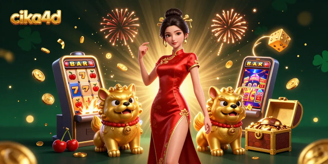 Experience the excitement of cika4d with a glamorous slot scene featuring vibrant symbols and joyful energy.
