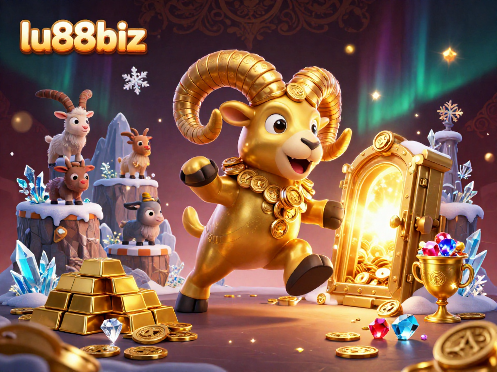 Watch the golden ram charge at lu88biz's golden gate filled with treasures and surprises.