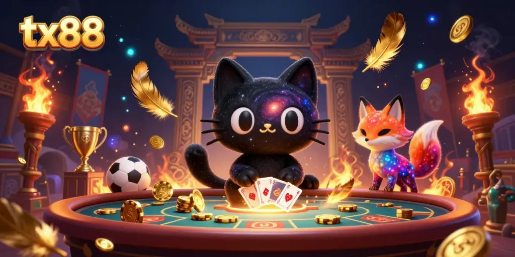 Experience the thrilling tx88 casino with dynamic gaming elements and vibrant characters.
