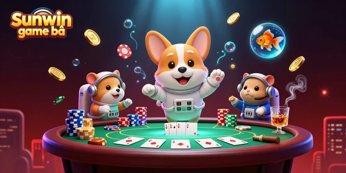 Win big exploring sunwin game bài with a cosmic floating adventure in a vibrant casino scene