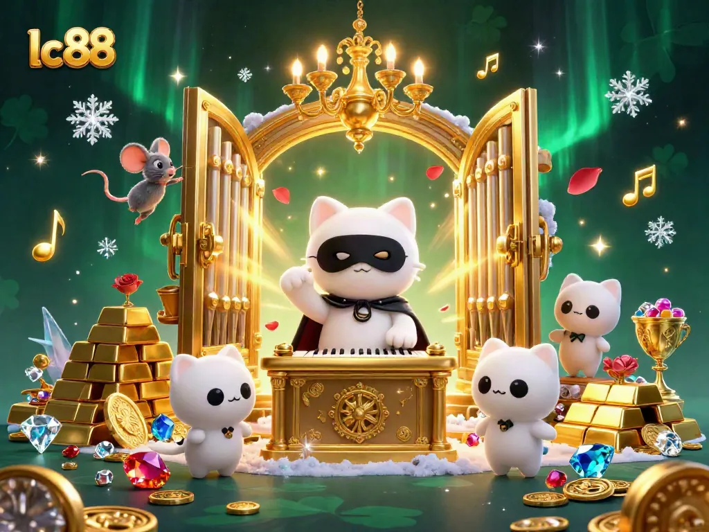 Experience excitement at lc 88 casino with a dramatic 3D scene filled with treasure and whimsical characters.