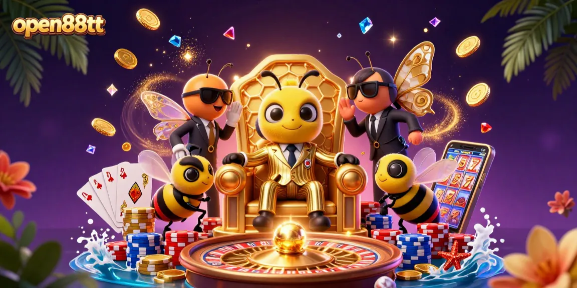Engage with open88tt's exhilarating casino scene featuring vibrant characters and dynamic game elements.
