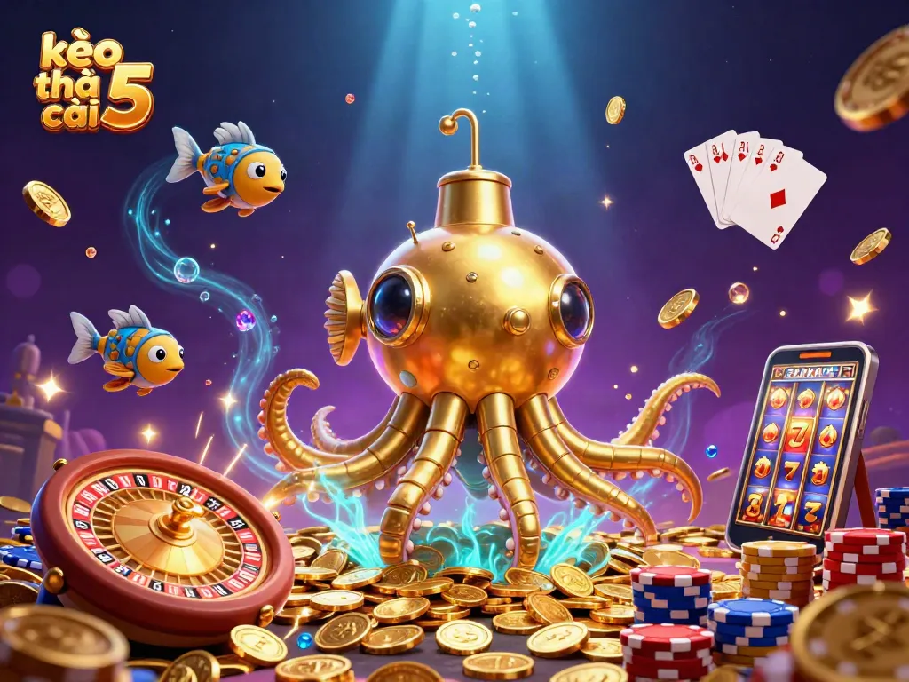 Engage with the excitement of kèo nhà cái 5 as vibrant characters and casino elements create a thrilling casino atmosphere.