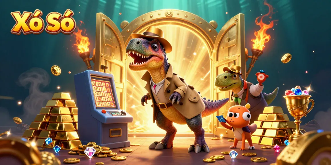 Play Xổ Số to win big with the clever velociraptor at the lottery machine