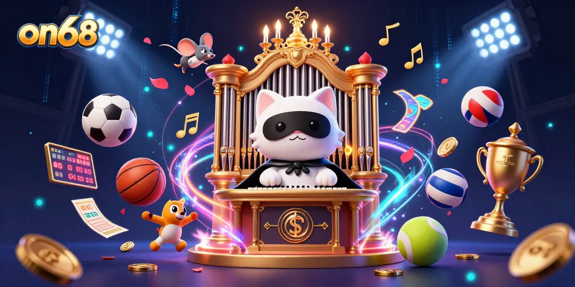 Engage with on68 through an extraordinary 3D casino illustration, presenting thrilling gaming elements.