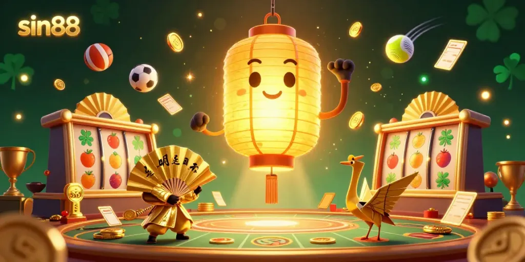 Experience thrilling entertainment at sin88's casino with vibrant characters and dynamic game elements.
