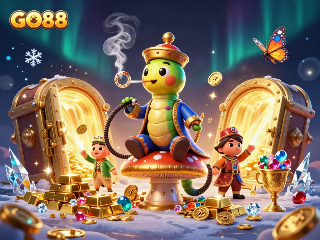 Experience the thrill of GO88 with this vibrant, action-packed casino scene featuring poker symbols.