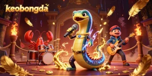Engage with keobongda as electric eel DJ performing in a vibrant underwater casino.